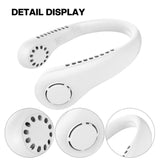 1PC Fan 1200mAh New Mini Neck Portable No Bladeless Hanging Neck Rechargeable Air Cooler 3 Speed Mini Summer Sport Fan