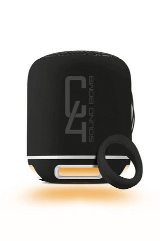 C4 Black multi-Link Portable Bluetooth Speaker Loud Sound Bomb Sensitive Led Vibrant light colors - RioStore360
