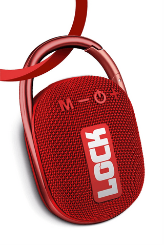 Lock Red Portable Bluetooth Speaker Sound Bomb High Volume Power LOCK with Lock and vibrant glowing colors - RioStore360